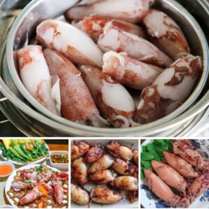 Mực ống dồi thịt (mực Texas)