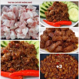 Thịt ba chỉ xào mắm ruốc sả ớt