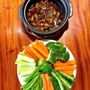 Mắm kho quẹt tôm khô, ba rọi