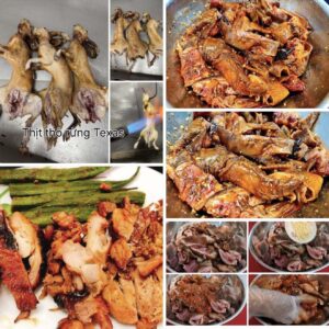 Thịt thỏ ướp gia vị nướng,sate